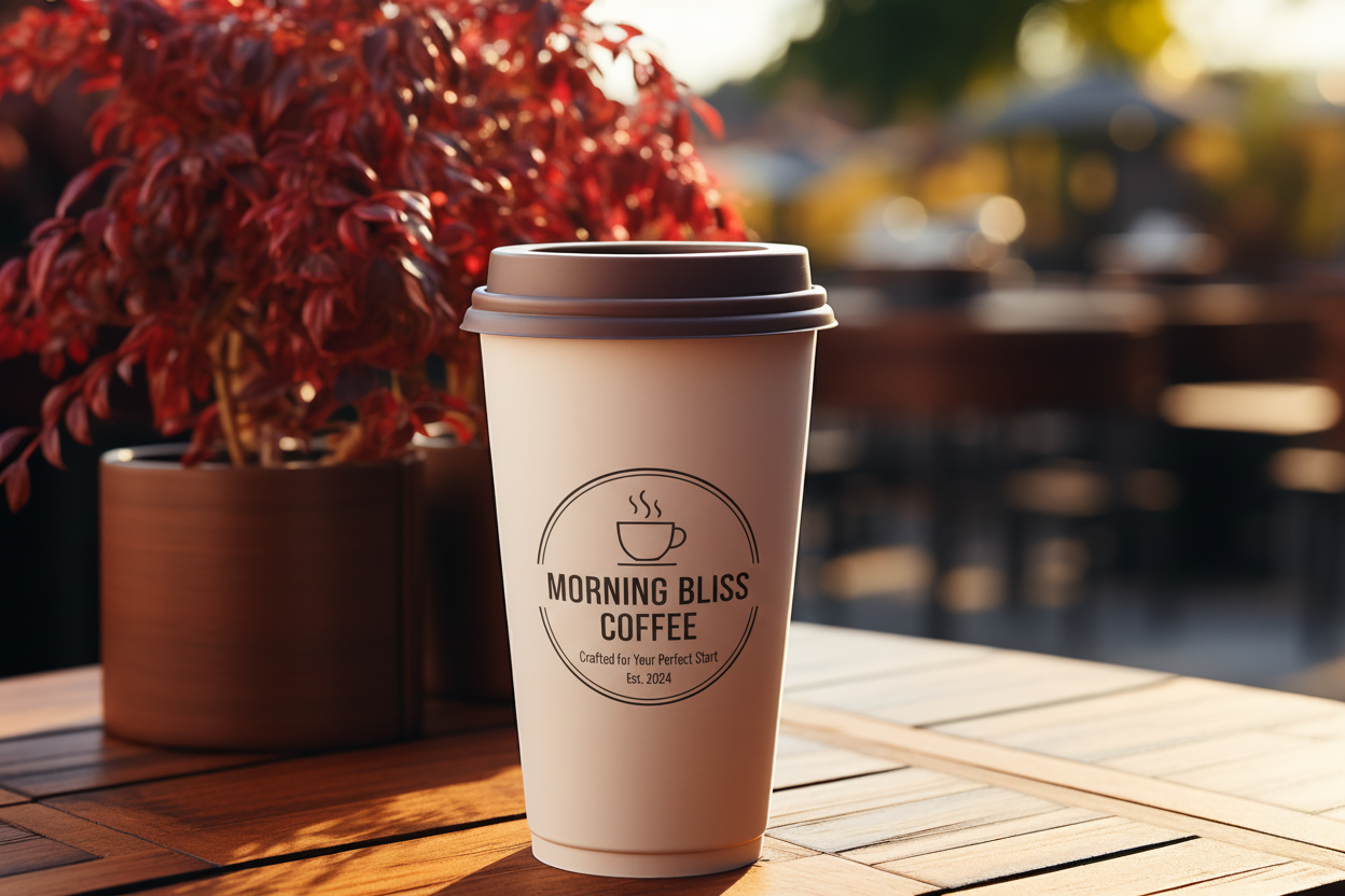 Morning Bliss Coffee: Artisanal Takeaway Cup Design ☕☀️ dribbble shots