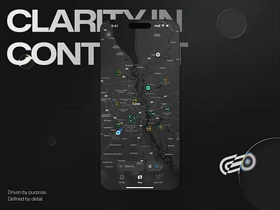 Map of Charging Stations — App Screen app application design electric ev map minimal product design ui ux