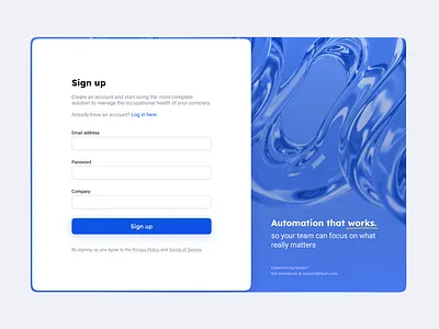 Sign up - DUON branding product design ui