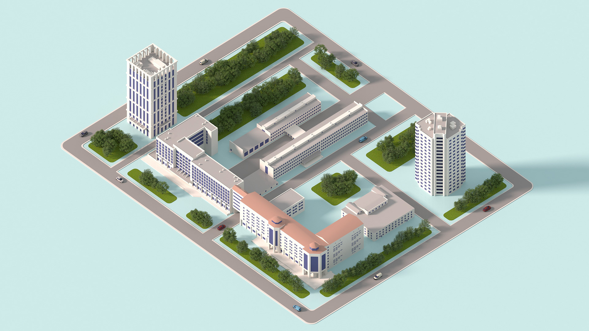 3D University Building Design 3d 3d animation 3d render animation architecture building bydelign design graphic design render university university building design vizualisation