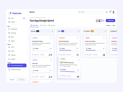 TaskLane | Web App activity app design logo product saas system task manager ui ux web webapp
