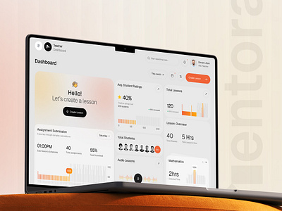 Mentora - Student Management Web App | Dashboard | Potential 3d animation app branding dashboard design mobile mobile app web web application