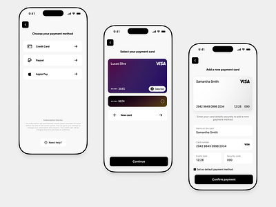 Payment Flow UI Exploration design payment ui