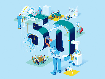 Wave Magazine – Half a century of excellence 50 conceptual negative space nurse oncology radiation radiology typography wave x ray