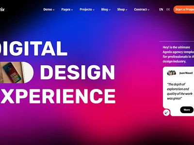 Agency Landing Page arashmesridesign branding cleanui creativeagency digitalagency figmadesign landingpage minimaldesign moderndesign productdesign ui uidesign uxdesign webdesign