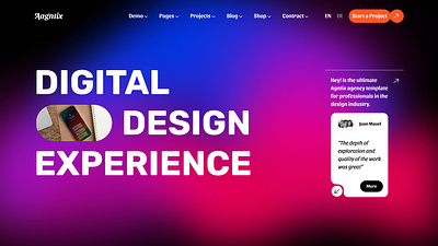 Agency Landing Page arashmesridesign branding cleanui creativeagency digitalagency figmadesign landingpage minimaldesign moderndesign productdesign ui uidesign uxdesign webdesign