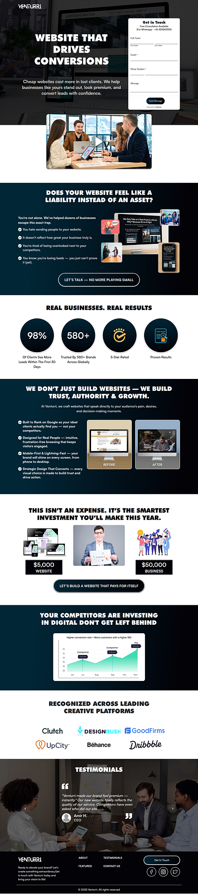 Venturri - (Custom Software Solution Service) 3d animation branding graphic design logo motion graphics ui