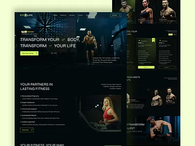 Fitness Landing Page clean design creative landing page fitness fitness landing page gym gym website health website homepage design landing landing page landing page design modern ui ui uiux ux web website