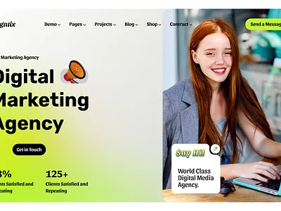 Digital Marketing Agency Landing Page agencywebsite arashmesridesign cleanui digitalagency gradientui landingpage marketingdesign minimalui ui uidesign uxdesign webdesign