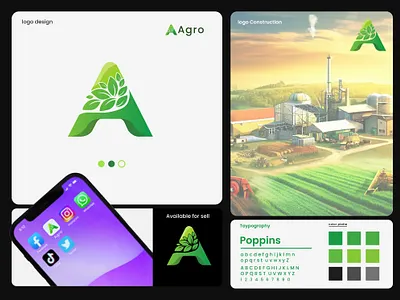 Organic Green leaf Letter A logo, app icon brand design agriculture agro app icon bio branding creative design eco fresh lettera logo organic