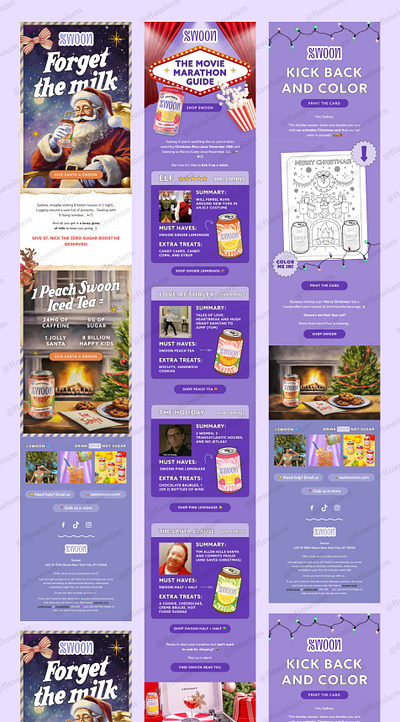 Holiday Email Campaign Design for Swoon ecommerce email marketing email email design email marketing holiday campaigns holiday marketing newsletter newsletter design