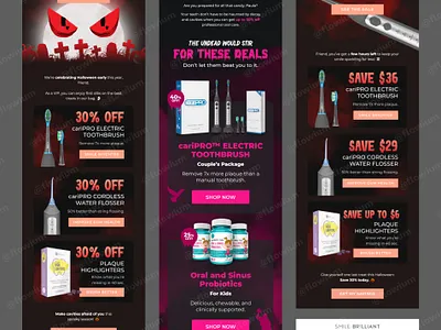 Halloween Email Design for Smile Brilliant email email design email marketing graphic design newsletter newsletter design
