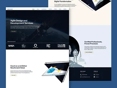 Agileana - Web development digital agency landing page design agency drupal graphic design illustration landing page web development