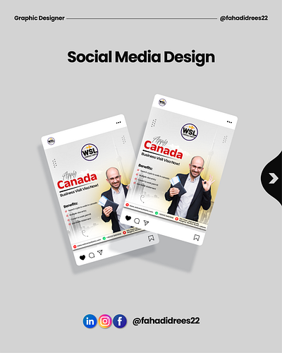 Social Media Design For Consultant Company branding graphic design logo ui