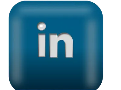 3D LinkedIn Logo Model 3d animation app branding design graphic design illustration logo motion graphics typography ui ux vector