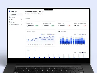 Hatched — Enterprise Finance & Insights Dashboard adminpanel b2bdesign cleandesign dashboarddesign designsystem enterprisedesign finance financedashboard fintech hatched observerstudio productdesign startup startupproduct ui uidesign uxdesign uxstudio webappdesign
