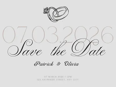 SAVE THE DATE CARD graphic design