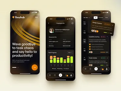 Mobile design for Task & Productivity Management app design application design design interface ios app design mobile app product service startup ui ux