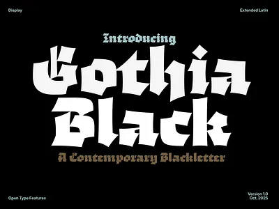 Gothia Black. A Contemporary Blackletter — Free to try blackletter font gothic logo typeface typography