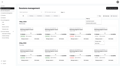 SaaS UI-Offline Event Session Management event management offline event saas ui session management shadcn ui