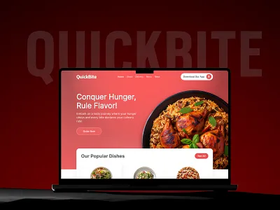 QuickBite – Food Delivery Website UI/UX clean delivery web design dribble best shot food delivery web food web food web design landing page minimal netro netrosystems responsive design trending website uiux web ui website design