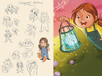Character Design Study children book art children book illustration hand drawn illustration kidlit illustration procreate whimsical illustration