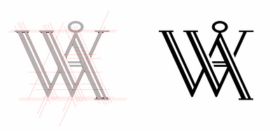 WA Monogram initialslogo letter wa logo monogram signaturelogo wa monogram