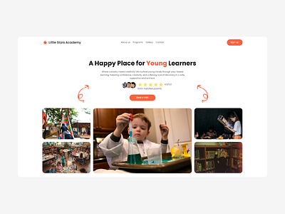 Kids School Website Homepage design homepage kids school landing page ui uiux design ux web web design website