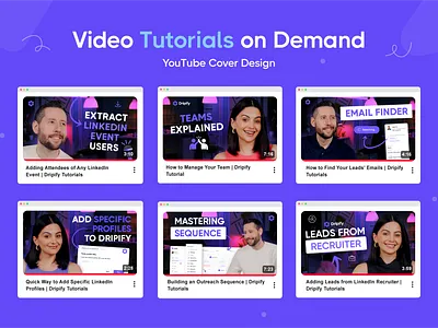 YouTube Thumbnail Design - Tutorials banner brand branding cover design graphic design marketing social media design thumbnail youtube youtube cover
