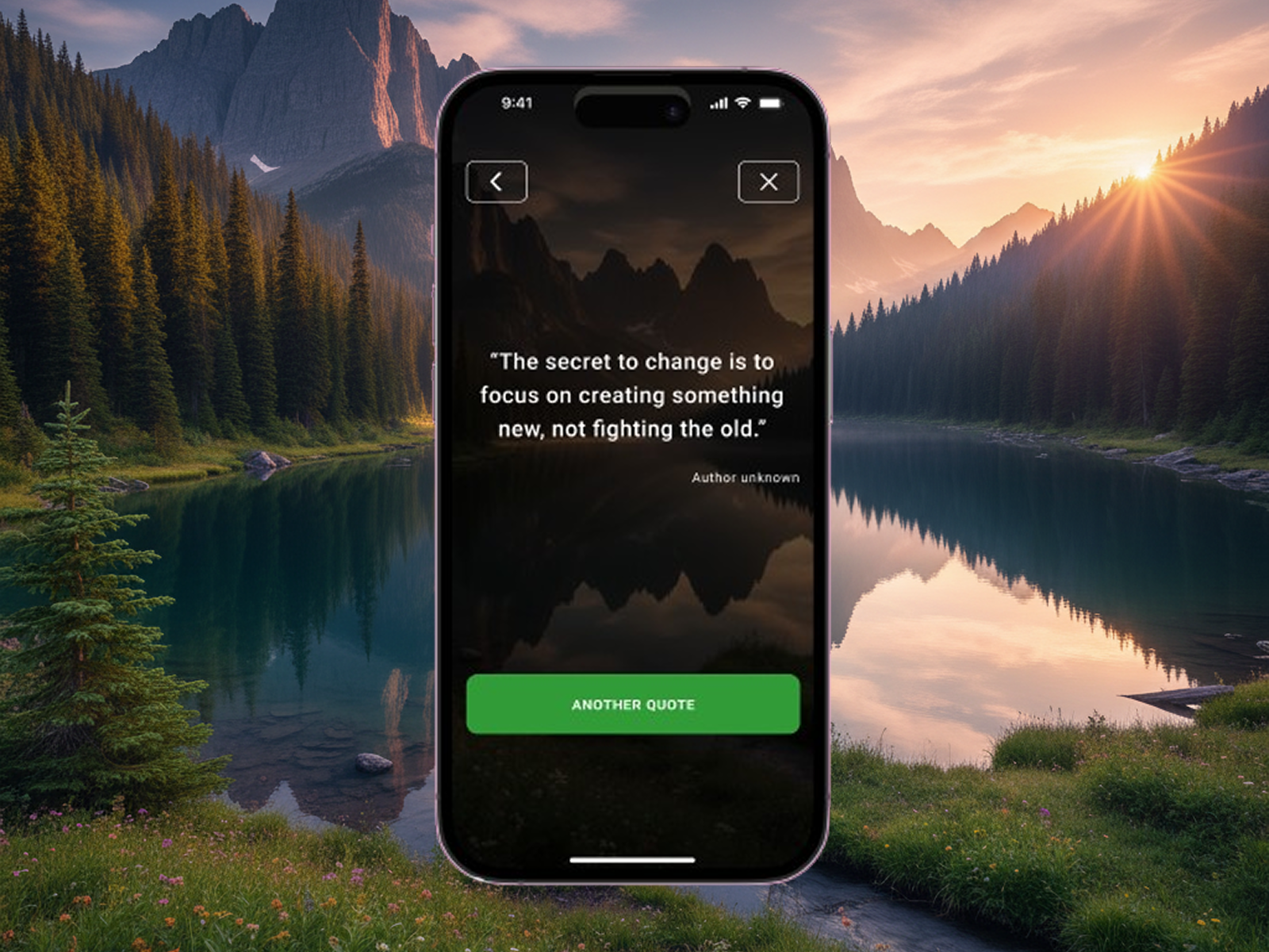 Mobile app <Quote of the Day> design mobile app quote of the day uiux