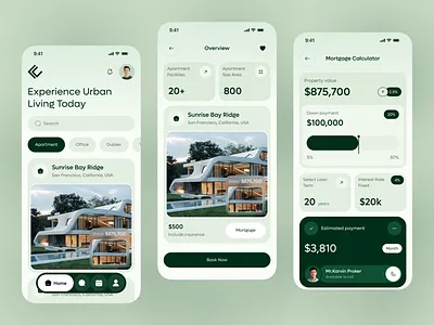 Real Estate Mobile App UI – Property Finder app app design interface ios app design mobile mobile app proptech real estate service ui ux