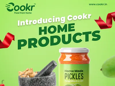 Introducing Home Products - Cookr app banner branding graphic design