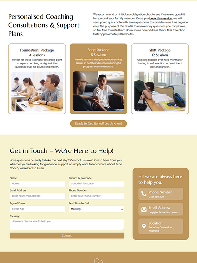 Empathy-Driven Coaching Web Design branding design graphic design illustration landingpage logo webdesign webxpart
