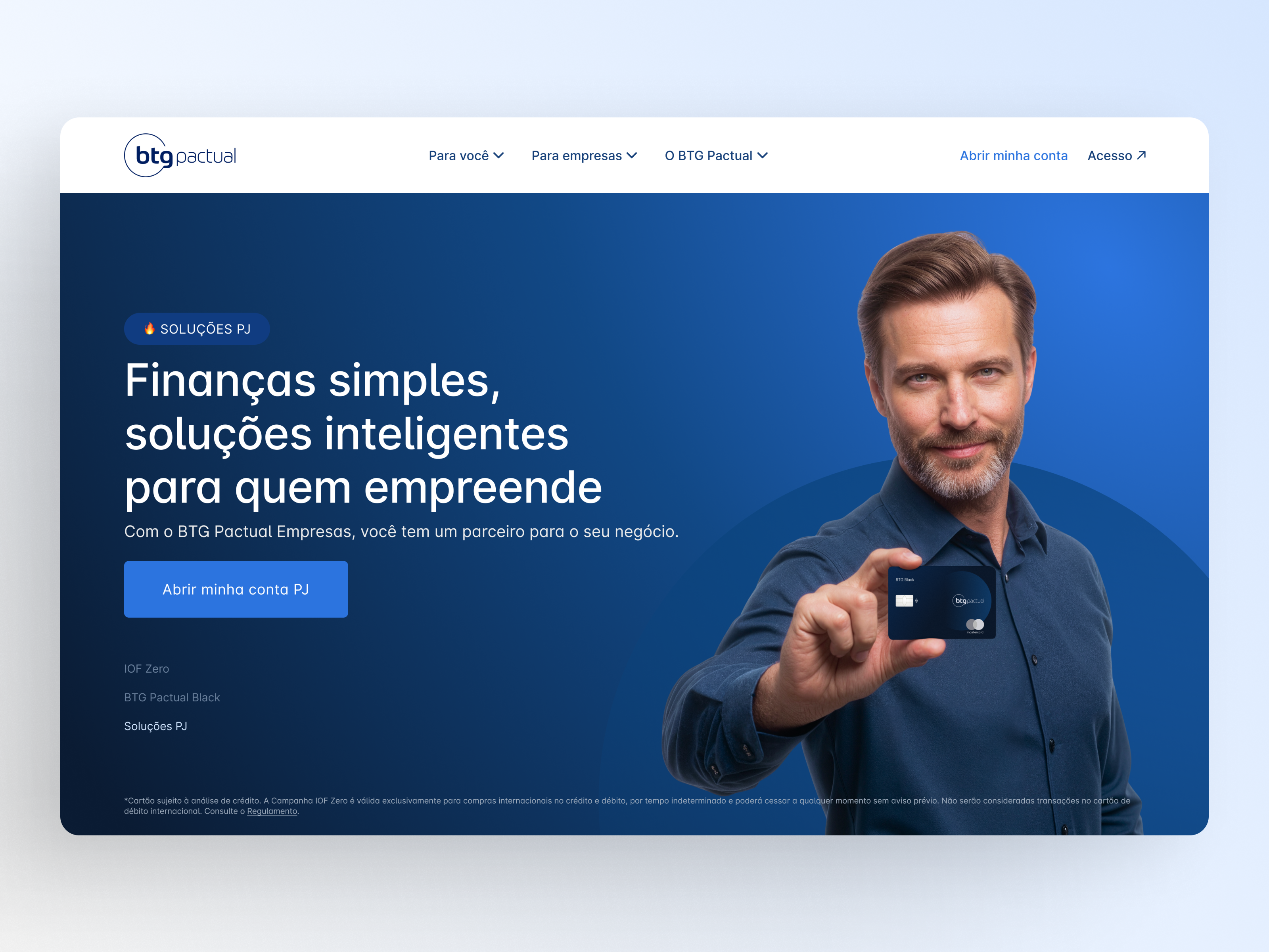 BTG Pactual — Hero/Banners Redesign (Study) bank btg pactual study ui design website design