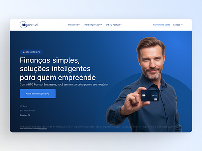 BTG Pactual — Hero/Banners Redesign (Study) bank btg pactual study ui design website design