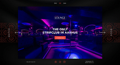 Lounge club website landing web web design website