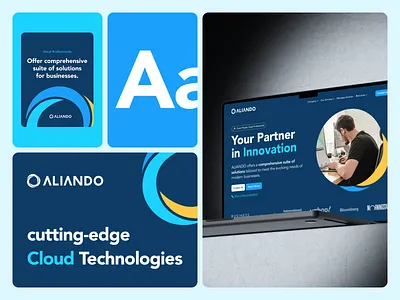 Aliando - Brand Refresh brand identity branding cloud design digital product graphic design illustration landing logo logo design logo mark microsoft saas tech typography ui uxui visual identity web design website