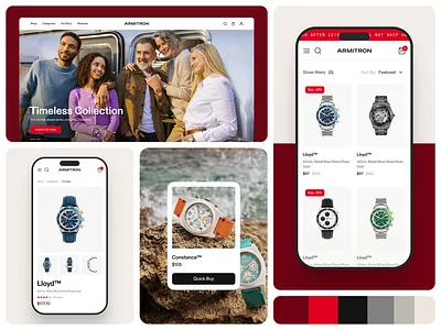 Transforming a Heritage Watch Brand with +71% SEO Keyword Lift clean ui ecommerce graphic design luxury watches minimal design modern design online store premium design product design product page design ui ui design user experience user interface ux ux design watch ecommerce watch shop watch store web design