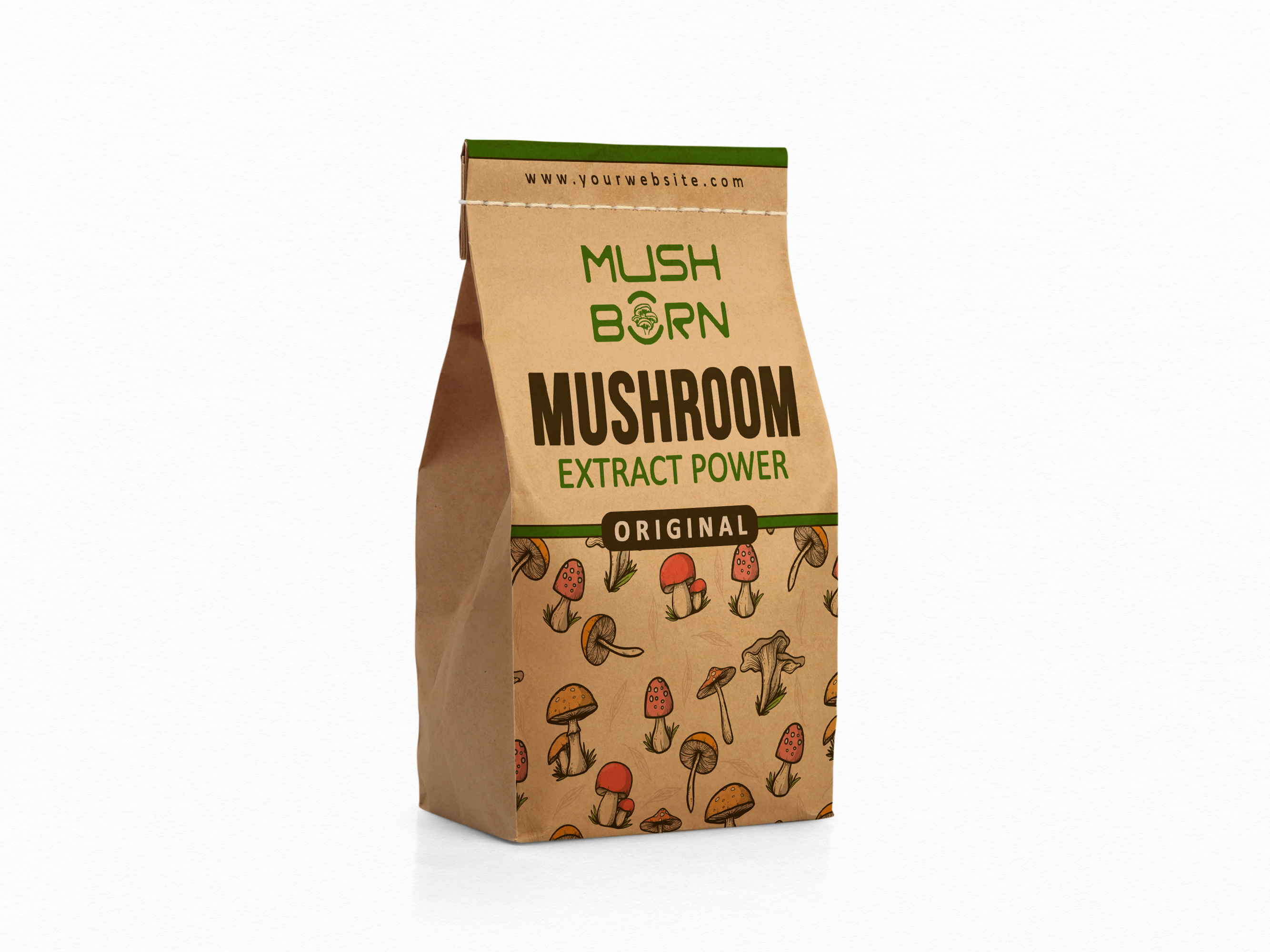 Packaging Design brand identity creative design creative label creative label design food design free design free label graphic design modern pouch mushroom packaging natural product organic branding premium packaging product design product packaging supplement label