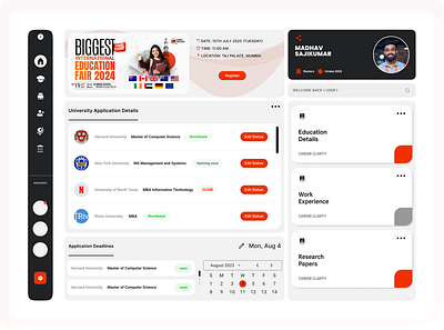 UniCareer AI — Smart Career Guidance Dashboard aiproduct careerplatform dashboarddesign educationtech studentportal ui uxdesign webapp