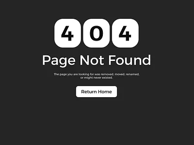 404 Error page design 404page dailyui darkmode designinspiration figma lightmode ui webdesign