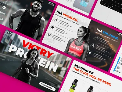 Pitch Deck Presentation 3d b2b branding canva company profile google slides graphic design illustration keynote pitch deck powerpoint ppt presentation design professional protein slide deck sports sports pitch deck ui visual