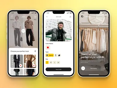 AI Fashion & Personal Stylist App UI