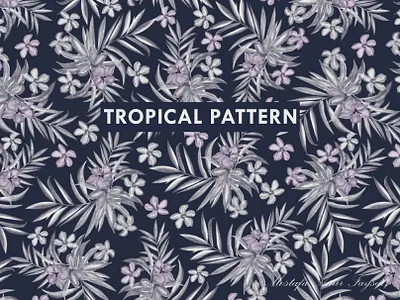 Tropical Pattern adobe illustrator adobe photoshop alloverprint apparel designer design fashion design graphic design illustration seamless pattern summer surface design surface pattern tropical