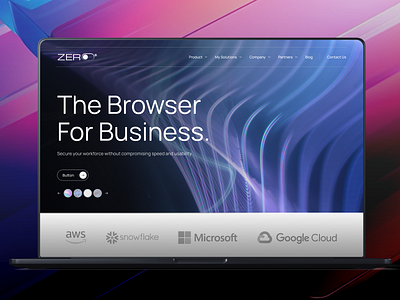 The Browser for Business - Hero Design app design browser cloud partners conversion focused dashboard enterprise enterprise browser hero section interaction design landing page partner logos product design responsive hero saas typography scale uiux visual hierarchy web design
