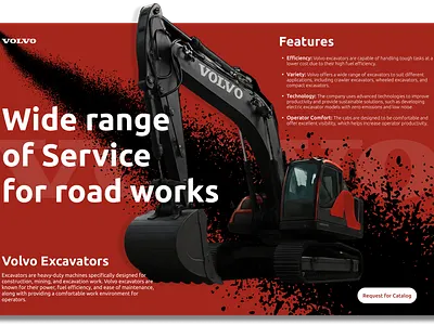 VOLVO Excavators branding design figma graphic design illustration landing page logo ui ux vector