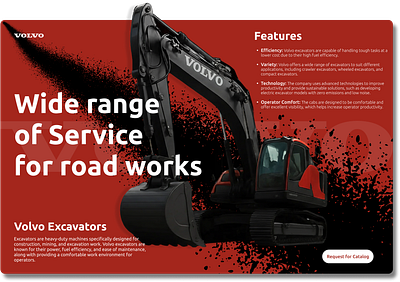 VOLVO Excavators branding design figma graphic design illustration landing page logo ui ux vector