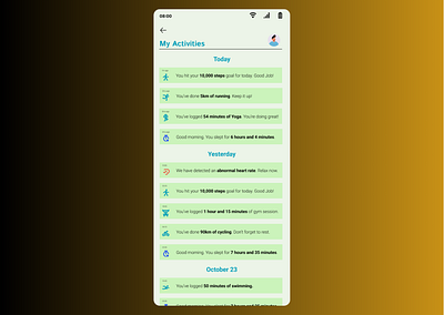 Day 47 - Activity Feed graphic design ui