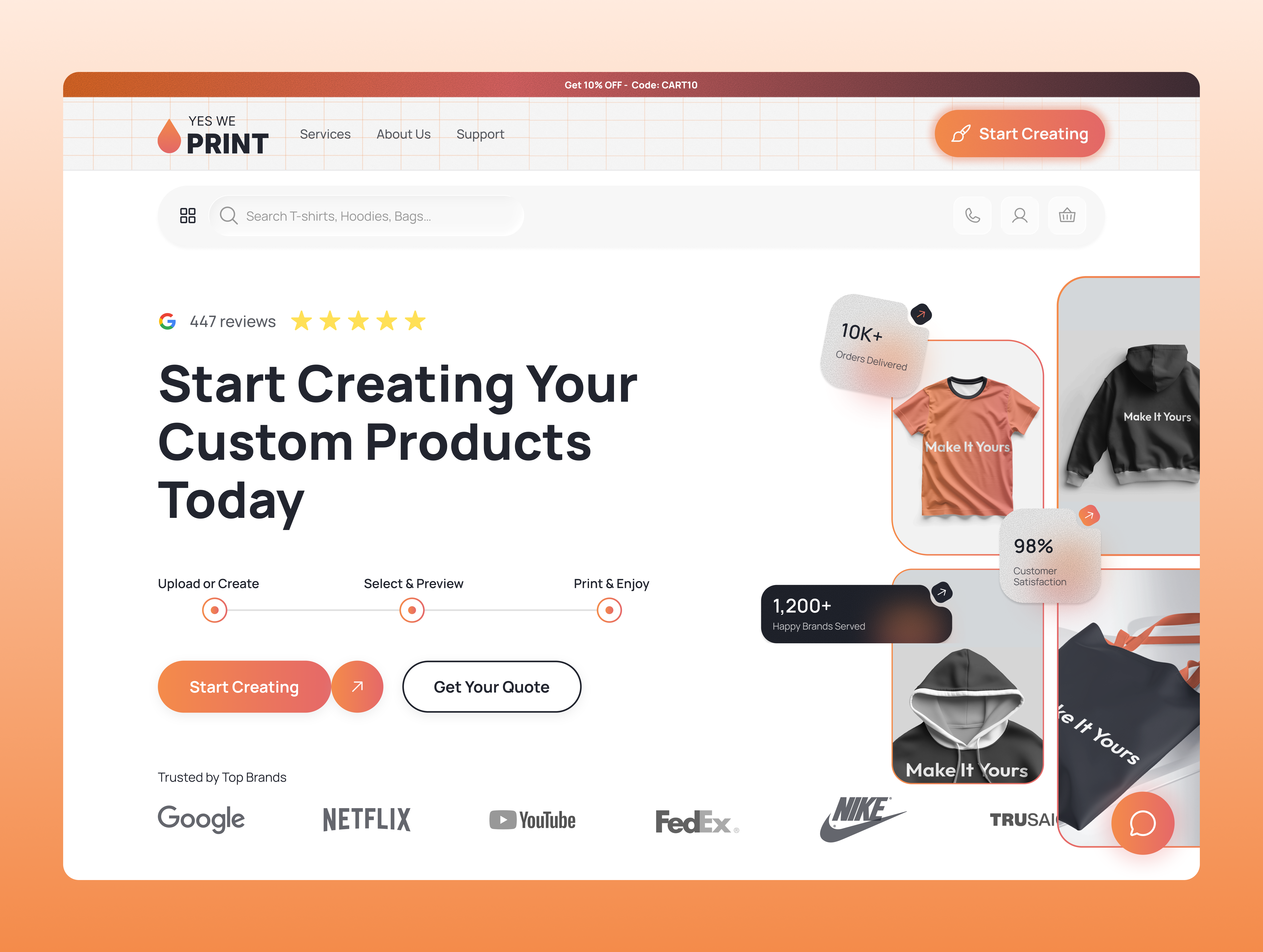 Printing Service Website — Modern Hero Redesign dribbble
