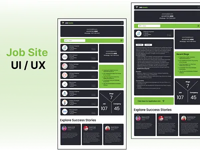 Job Site UI/UX Design (Real-World Project) branding color figma job job site jobsite simple ui uiux ux web site webdesign
